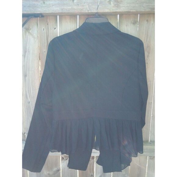 Torrid Blazer Black Sheer Lace Ruffle 1X 14 # 10675091 - Picture 5 of 6
